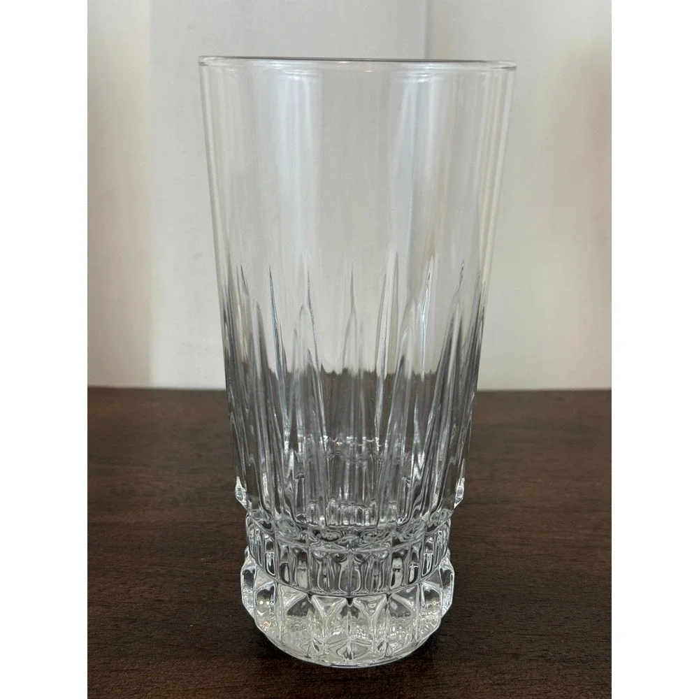 VTG Set of TWO Fostoria Heritage Clear Highball Glasses 6.5